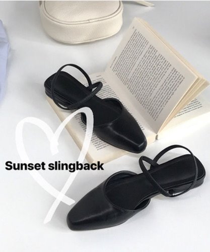 선셋 블랙 슬링백 shoes