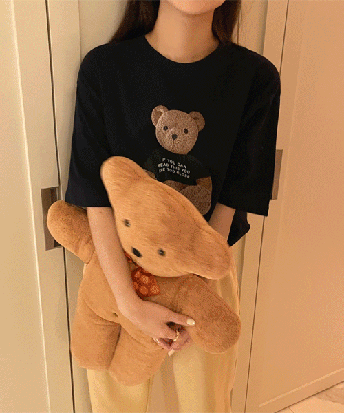 [국내제작] 마이베어 곰돌이 프린팅 티셔츠 tee (2color)