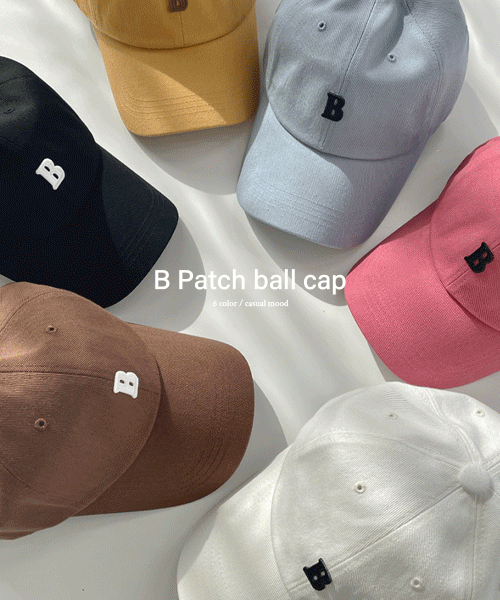 알파벳 B 패치 볼캡 hat (6color)