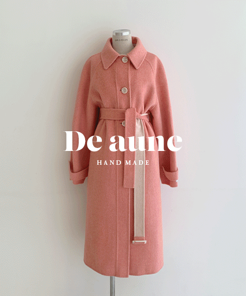 [De aune] 멜리플루 싱글 앙고라 핸드메이드 코트 ct (Pink)(울70% 앙고라30%) ✔한정수량