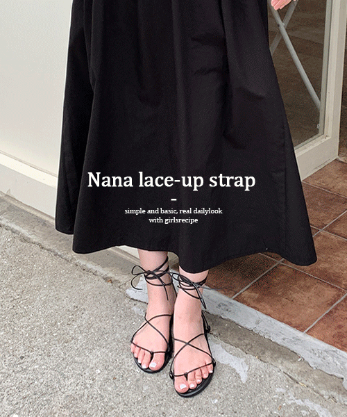 나나 레이스업 스트랩 쪼리 샌들 shoes (3color)