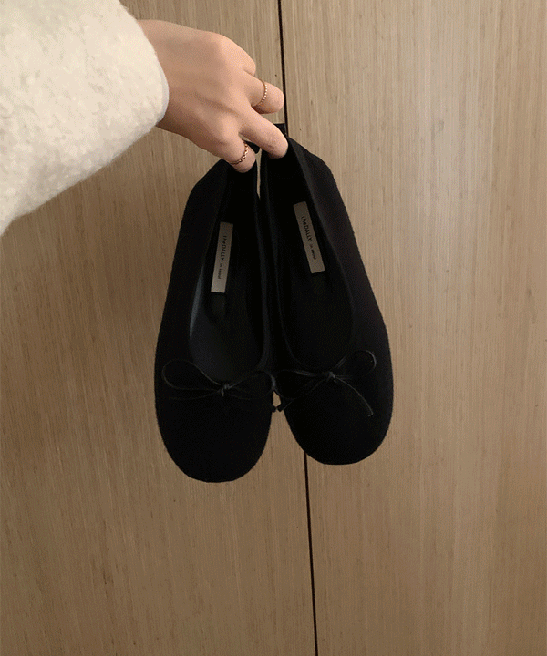 머핀 포근 리본 플랫슈즈 shoes (4color)