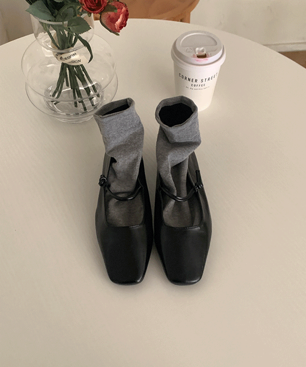 스퀘어토 매듭 메리제인 플랫슈즈 shoes (4color)