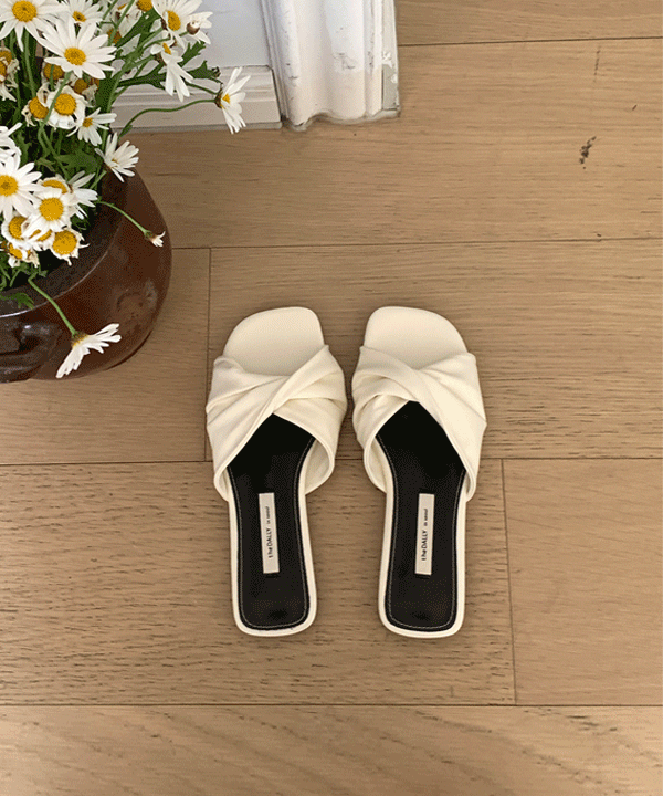 💌자사몰7%할인쿠폰💌드레이프 꼬임 샌들 슬리퍼 shoes (2color)